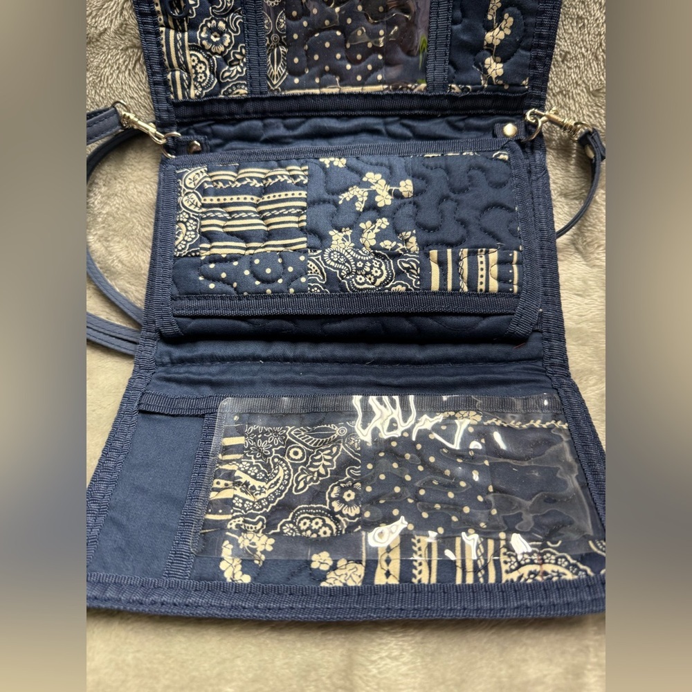 Donna Sharp Stylish Navy Patterned Crossbody Bag - image 8